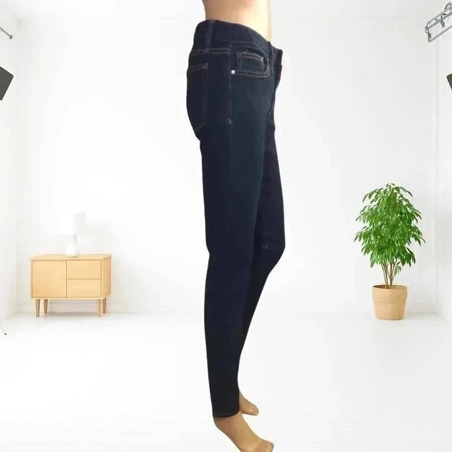 Jean GAP coupe straight fit - taille basse - stretch - neuf - bleu marine – photo 8